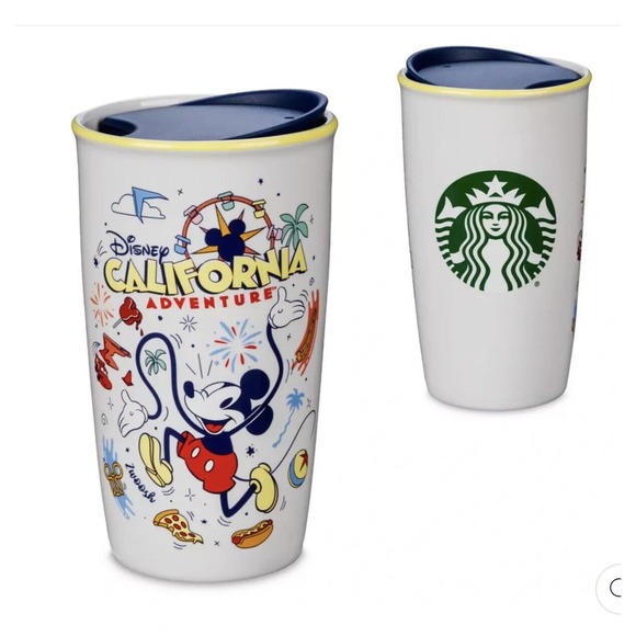 🔥 DISNEY PARKS Disneyland DCA WDW MICKEY Minnie PORCELAIN STARBUCKS TUMBLER NEW - Picture 16 of 16